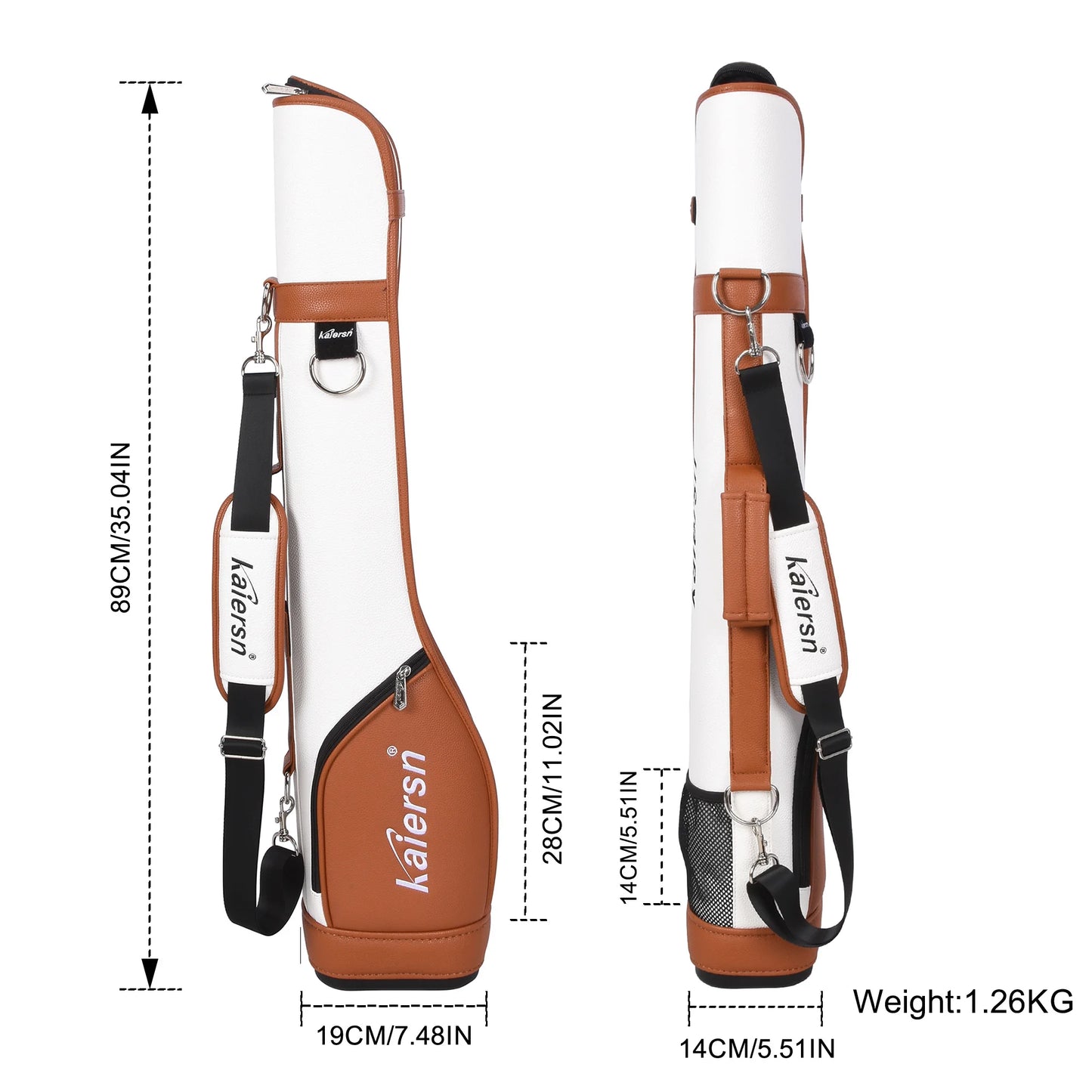 Kaiersn Park Golf Club Bag PU Lightweight Park Golf Gun Bag