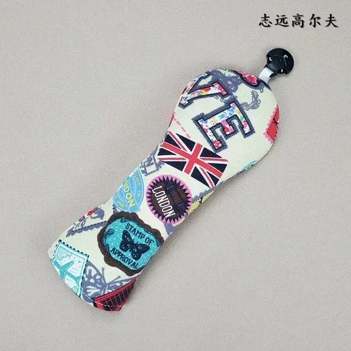 Color printed Universal Golf Club Driver fairway wood UT putter head cap Club protective cover tarp, free shipping