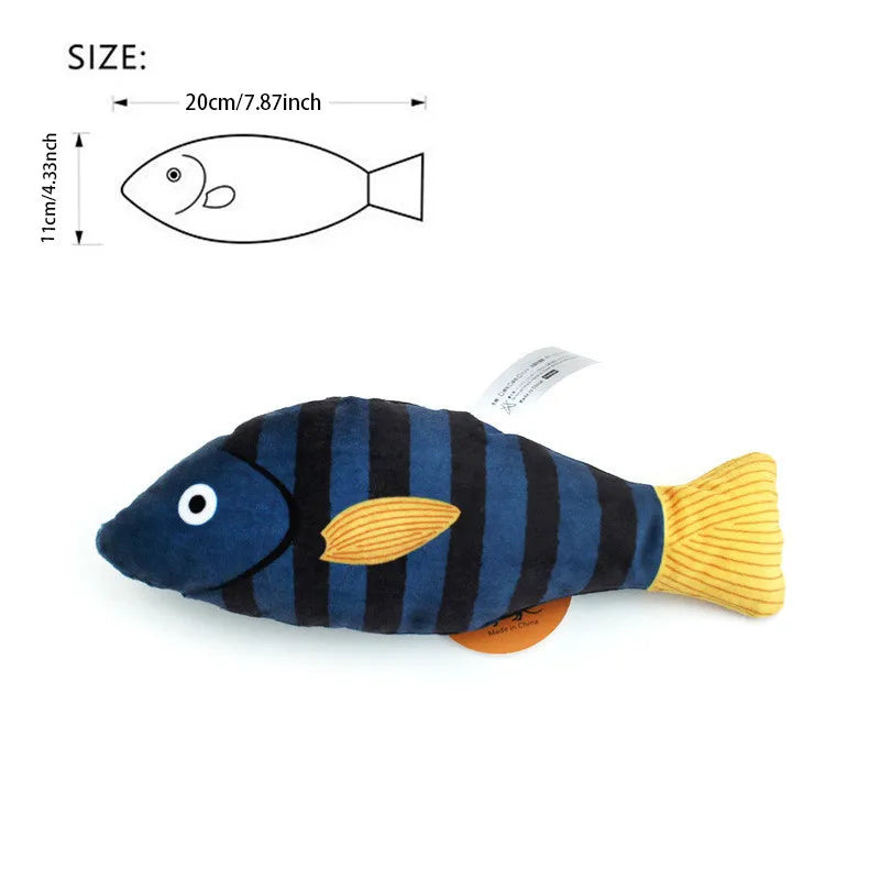 Cat Toy 3D Simulation Fish Catnip Toys Interactive Plush Kitten Cat Toy Pet Chew Bite Toys For Cats Pillowfish Pet Supplies
