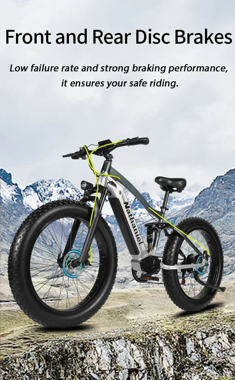 CHINA US 1000W Off-road Electric Bike 26 inch 4.0 Fat Tire Outdoor Sports Mountain Bike 20Ah Battery Adult Bike 40km/h ebike