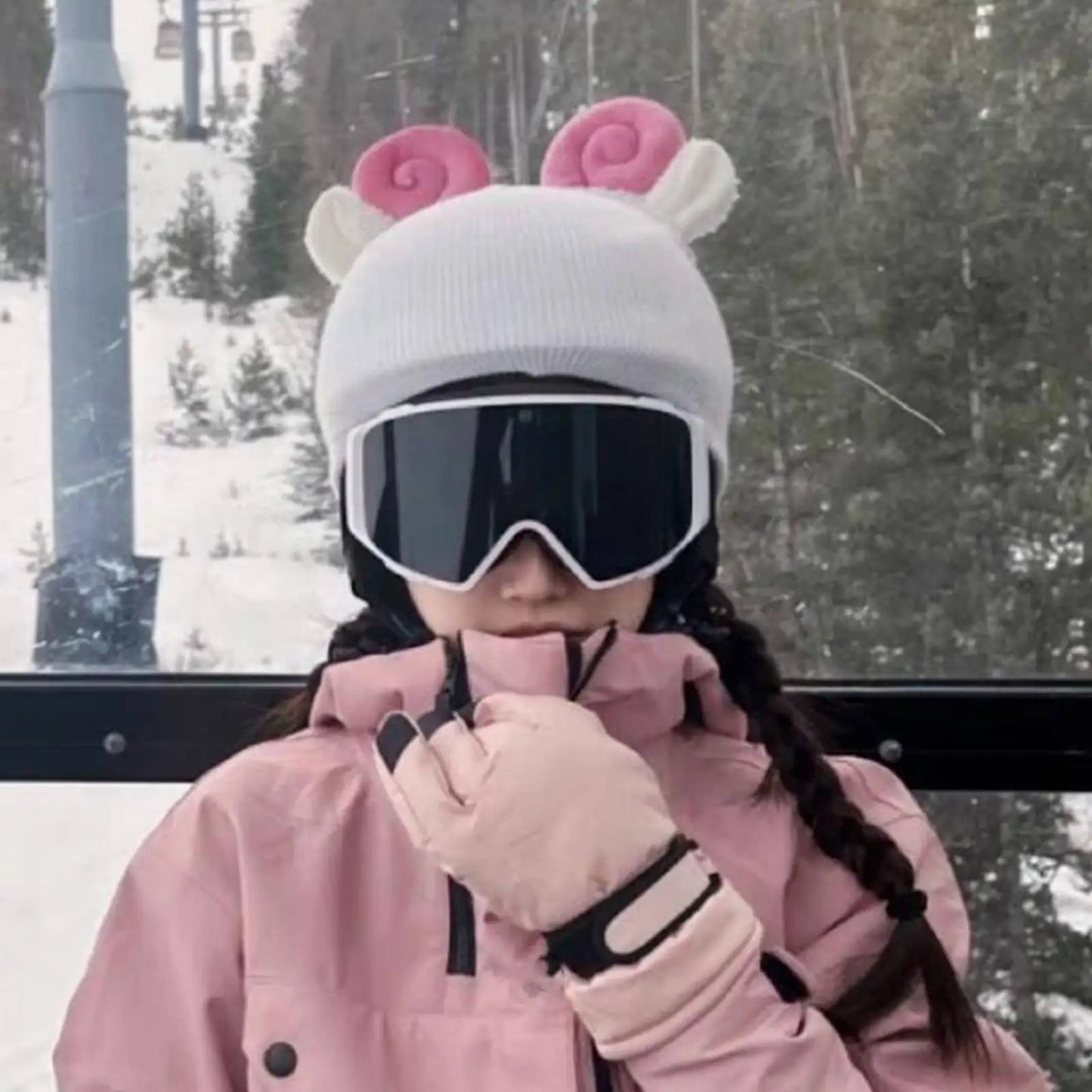 Ski Helmet Cover Birthday Comfortable Portable Cartoon Winter Warm Outdoor Cute Ski Helmet Helmet Decoration