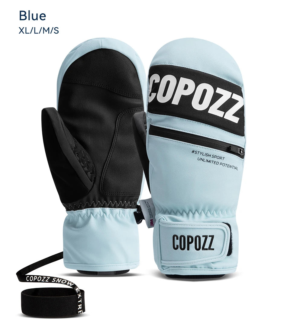 COPOZZ 3M Thinsulate Thick Adult Teenage Professional Snowboard Ski Gloves Windproof Winter Warm Thermal Snow Mittens Snowmobile