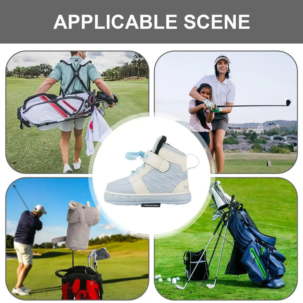 Golf Club Headcover Shoe Shaped Golf Iron Cover Golf Iron Cover Golf Club Head Protector PU Leather Putter Headcover Golf Putter