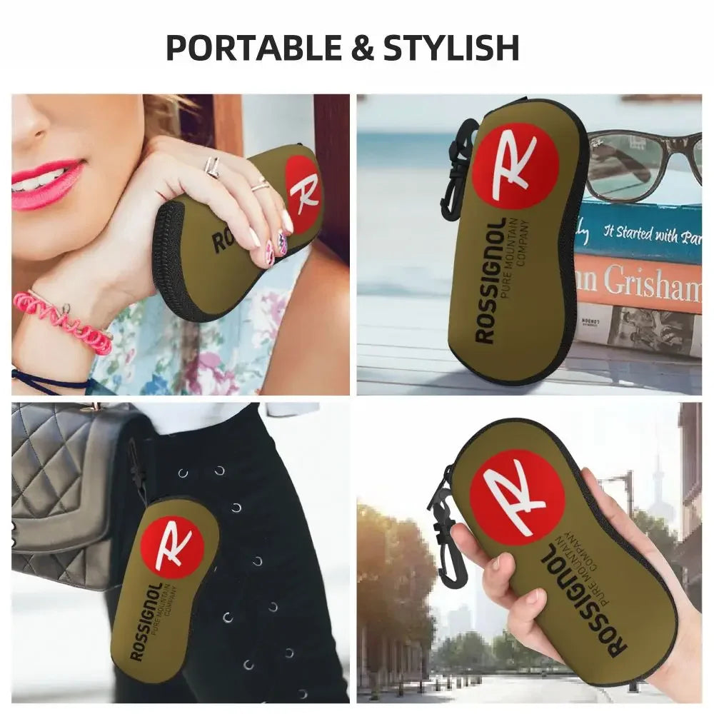 Rossignol Pure Mountain Products Shell Glasses Case Protective Sunglasses Box Women Men Soft Eyeglasses Bag Pouch
