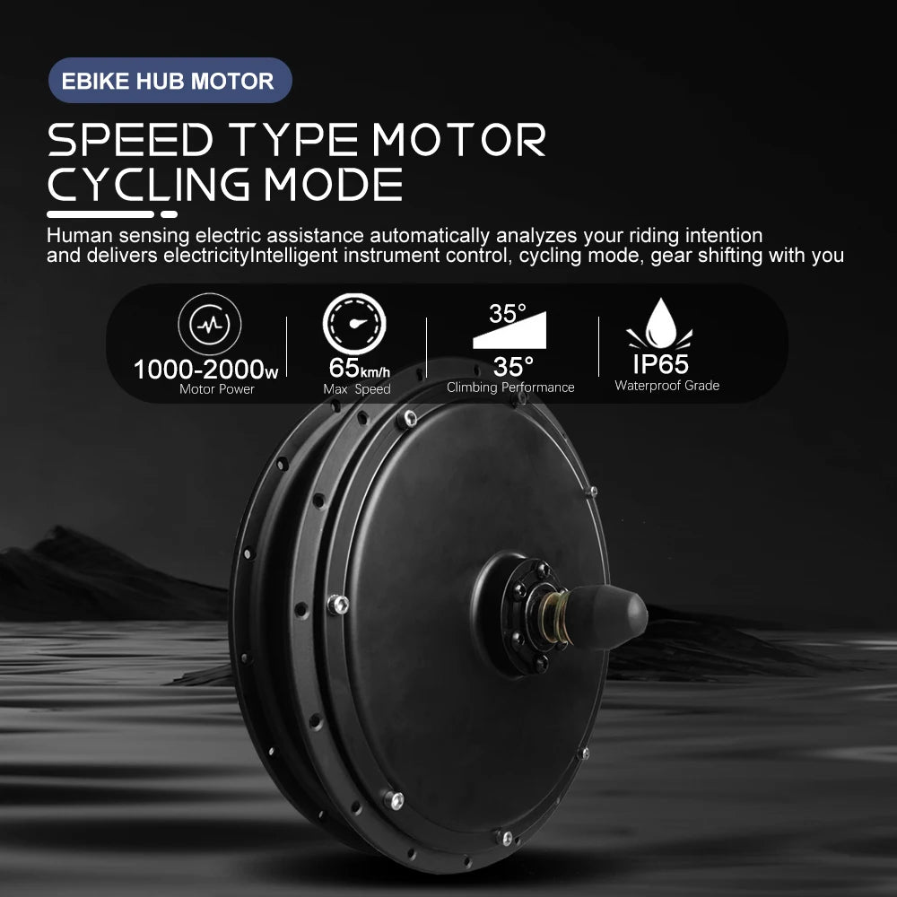 Electric Bike Motor 48V 2000W/1000W/1500W Brushless Non-gear Hub Motor for Ebike Conversion KIt and Scooter