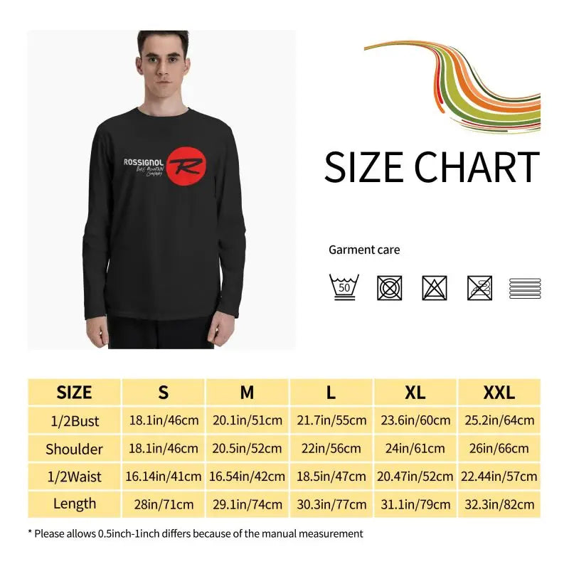Skis Rossignol Alpine Skis And Equipment Long Sleeve T-Shirts T-shirt Tee Cute Style Natural High Quality