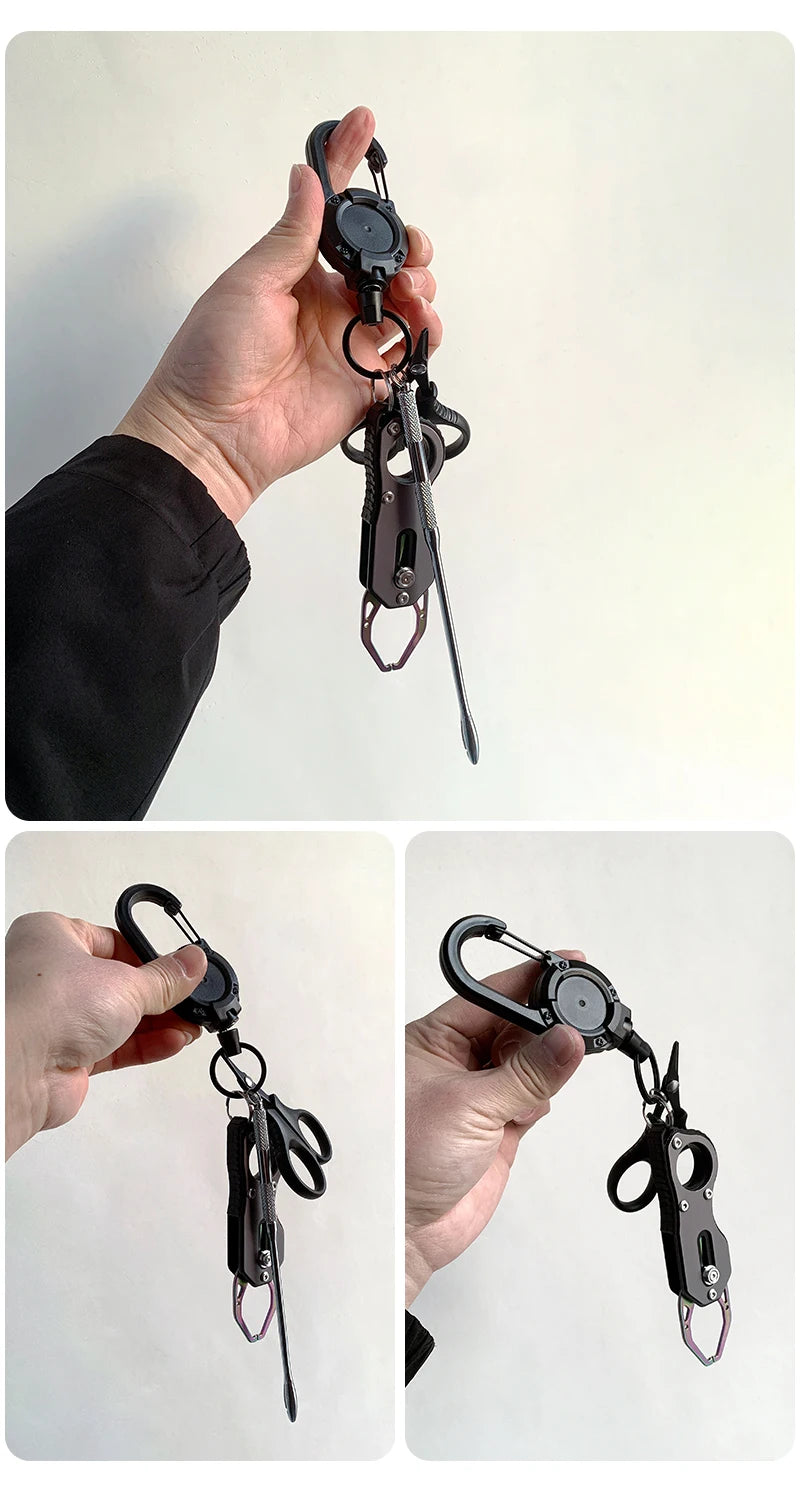 Shawto Titanium Coating Stainless Steel Fishing Scissor Plier Cut PE Braid Line Cutter Plies Carp Fishing Accessories Tools