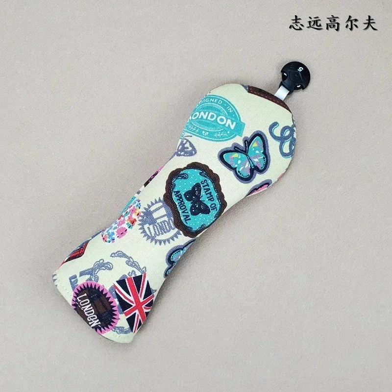 Color printed Universal Golf Club Driver fairway wood UT putter head cap Club protective cover tarp, free shipping