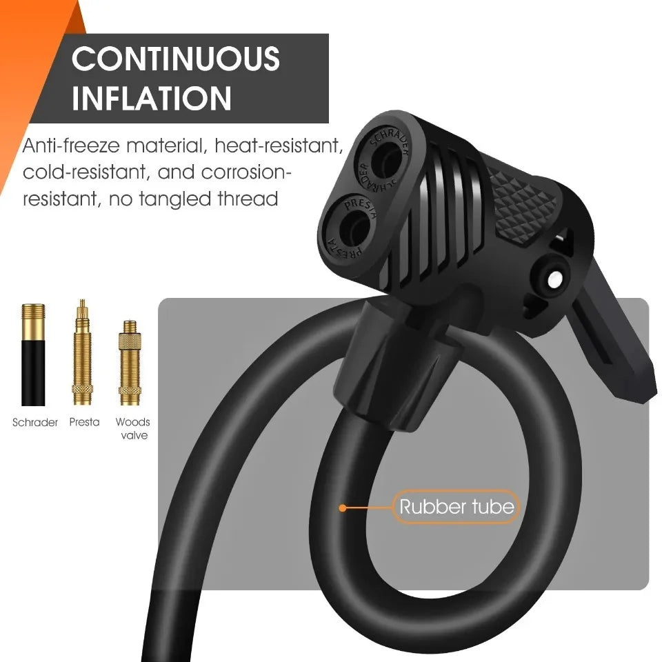 160PSI High Pressure Pump Schrader Presta MTB Bicycle Floor Pump Cycling Air Pump Tire Ball Motorcycle Car Inflator