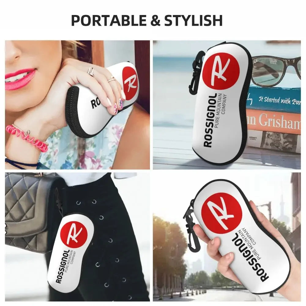 Rossignol Pure Mountain Products Shell Glasses Case Protective Sunglasses Box Women Men Soft Eyeglasses Bag Pouch