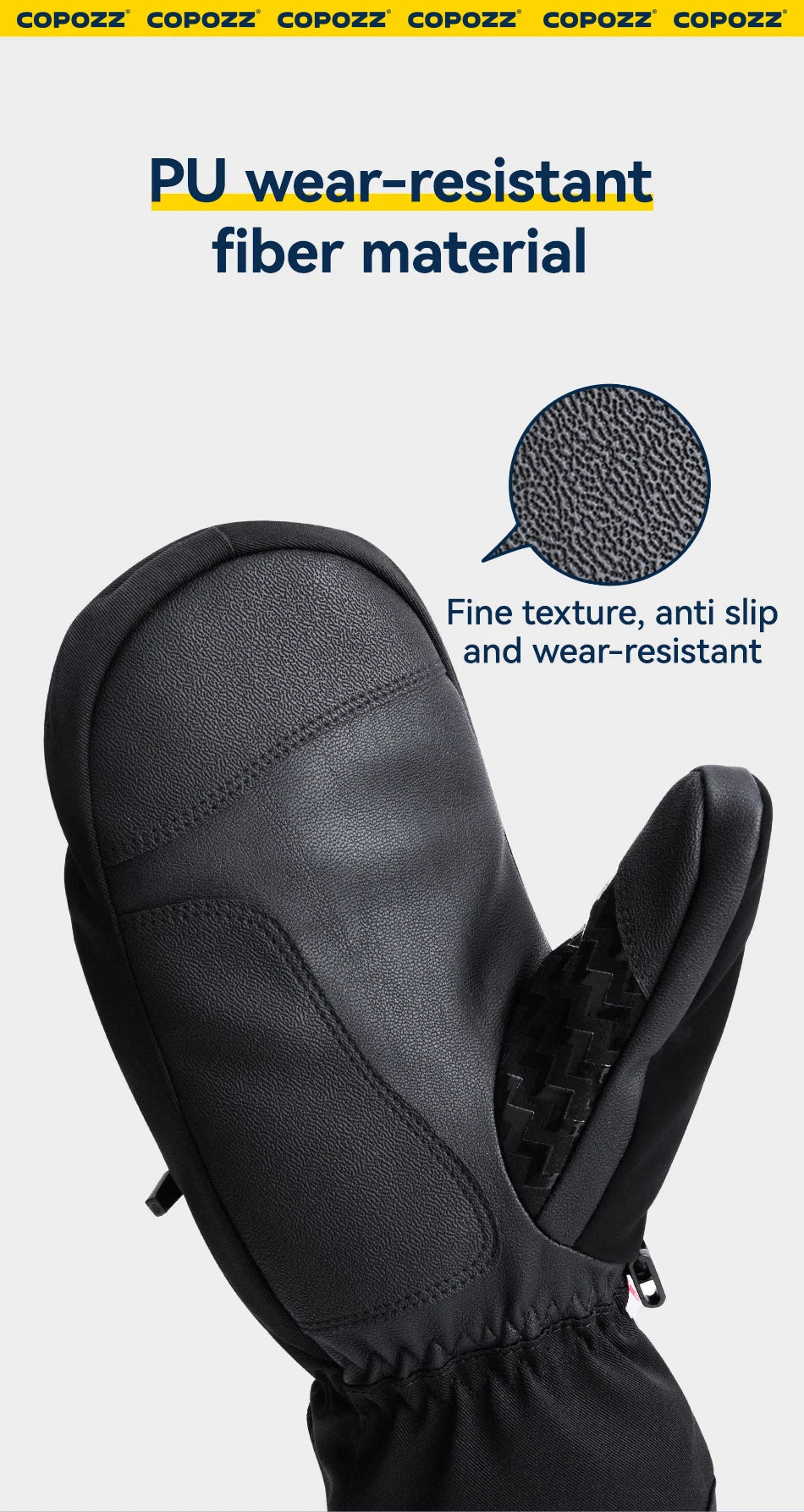 COPOZZ 3M Thinsulate Thick Adult Teenage Professional Snowboard Ski Gloves Windproof Winter Warm Thermal Snow Mittens Snowmobile