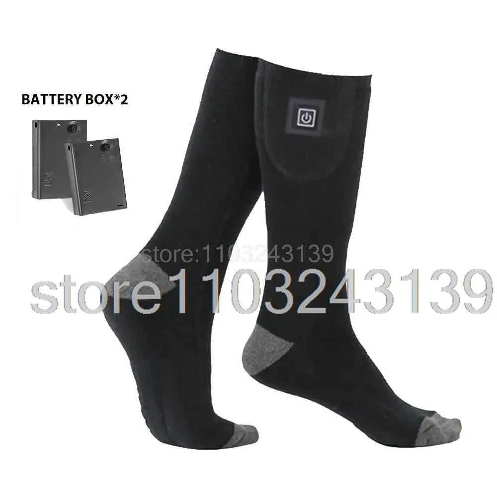 Winter Heated Socks Rechargeable Heating Socks With Battery Case Heated Socks Warmth Outdoor Heated Boots Snowmobile Winter Ski