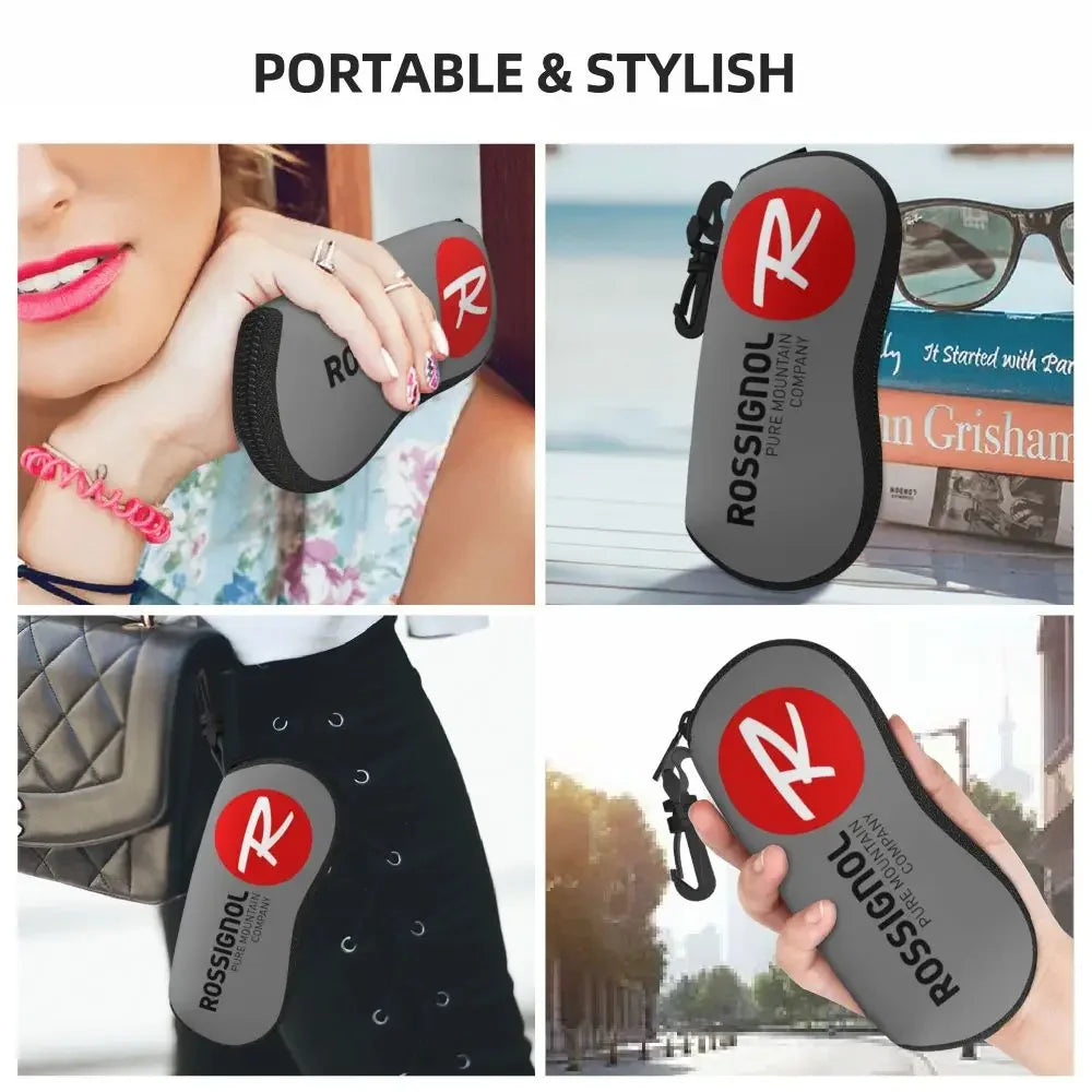 Rossignol Pure Mountain Products Shell Glasses Case Protective Sunglasses Box Women Men Soft Eyeglasses Bag Pouch