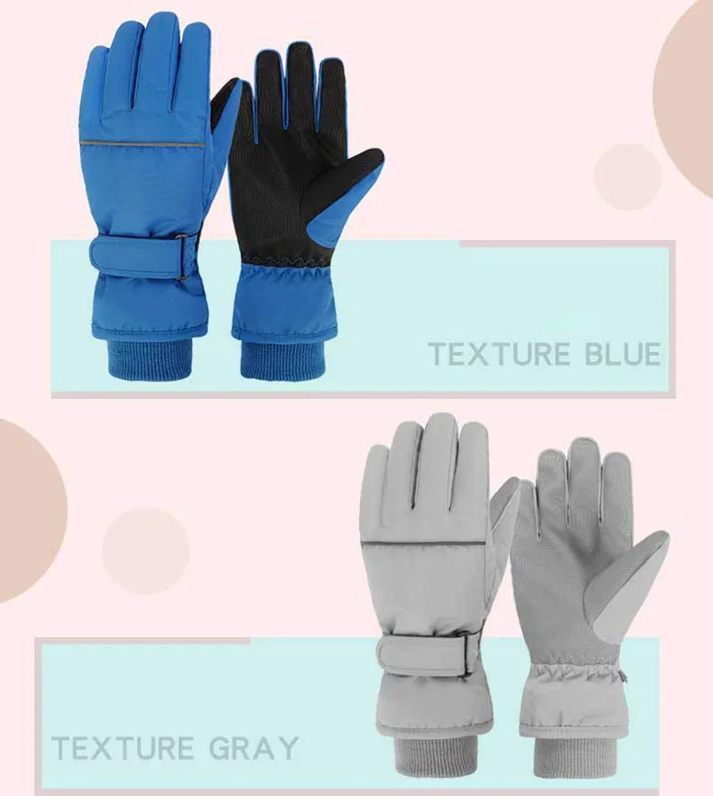 High Quality Kids Ski Gloves Winter Snowboard Snow Children Glove for Boys Girl Waterproof Thicken Mittens Keep Finger Warm 2023