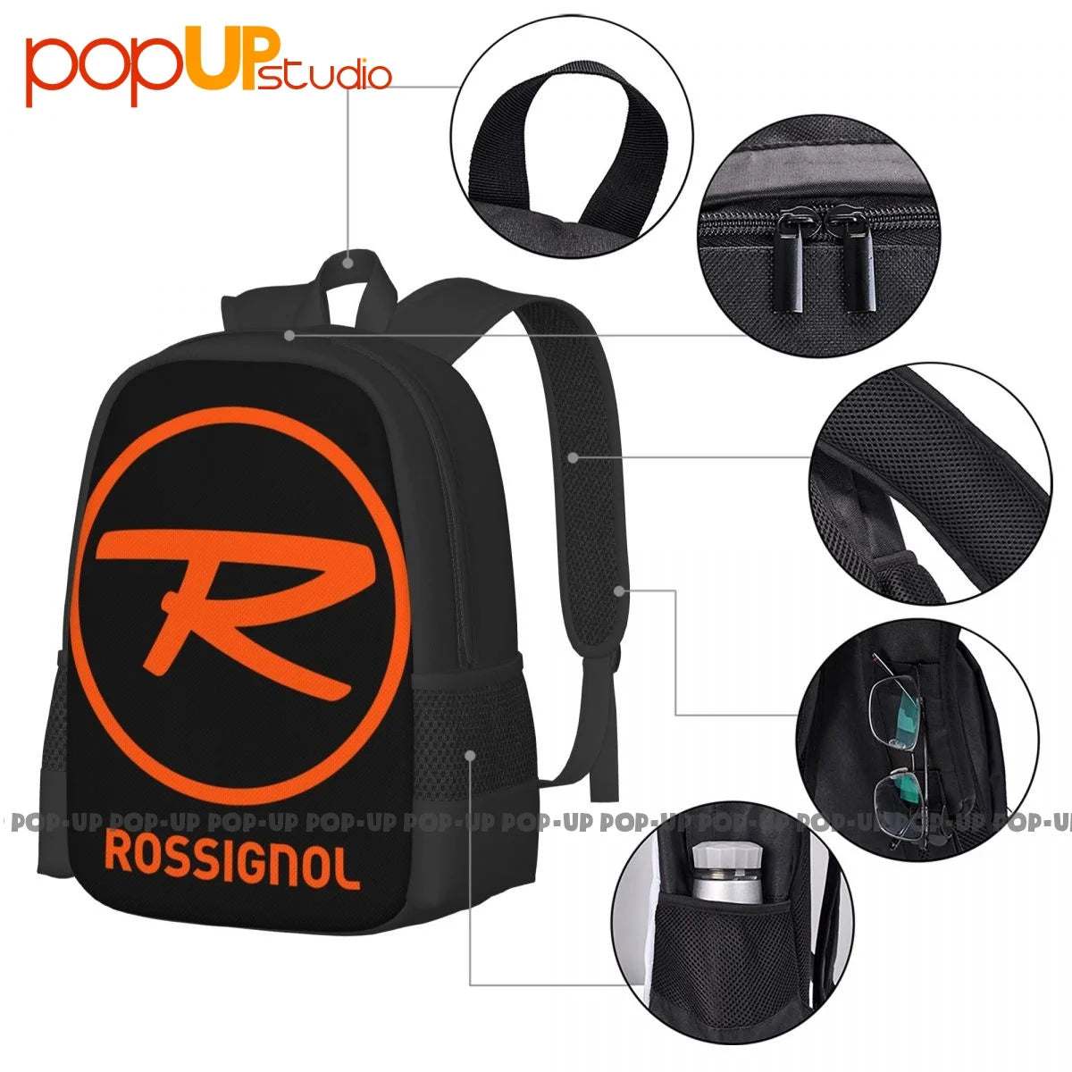 Skis Rossignol Hero Athlete Fis Skis Backpack Large Capacity Gym Foldable Sports Style Multi-function
