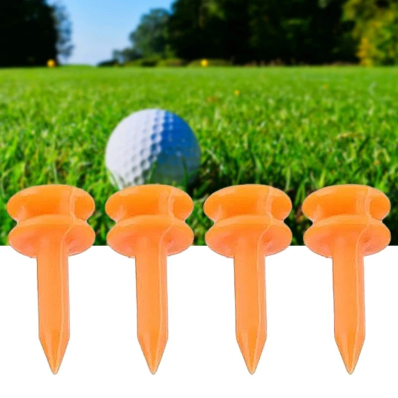 100Pcs Professional Short Golf Tees Plastic Step Down Cactle Tees Double Deck Golf Tees for Golf Practice Part