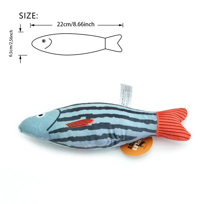 Cat Toy 3D Simulation Fish Catnip Toys Interactive Plush Kitten Cat Toy Pet Chew Bite Toys For Cats Pillowfish Pet Supplies