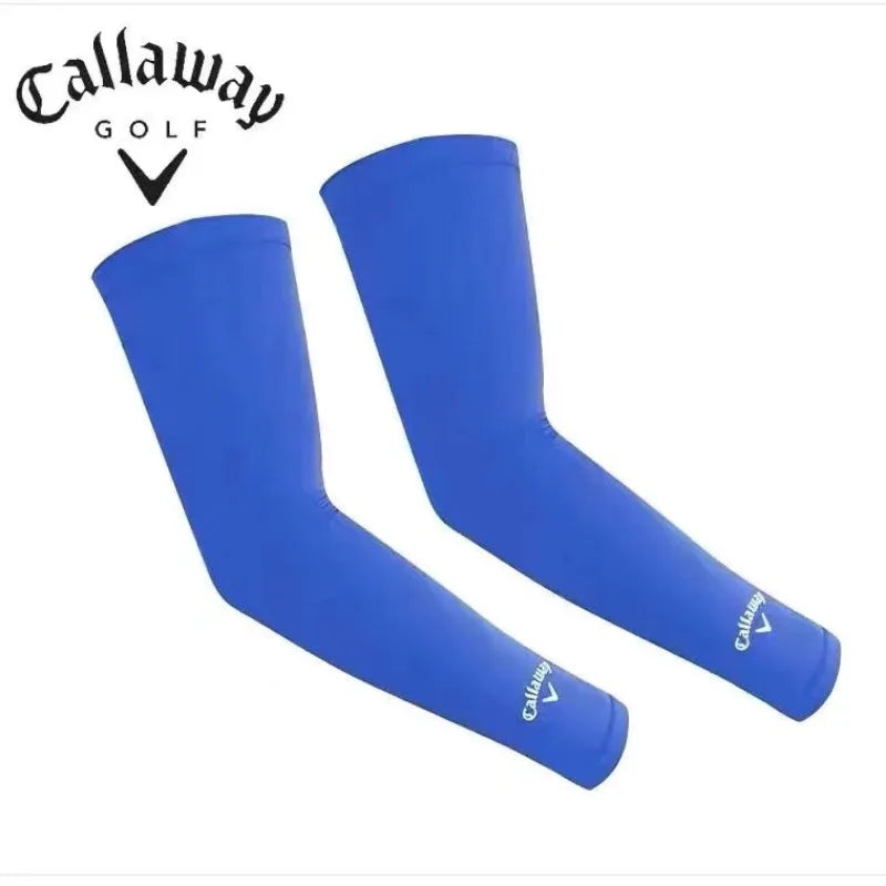 Callaway Golf Sunscreen Sleeve Breathable Non Slip Sunshade Arm Cover UV Protection Running Cycling Sleeves Cool Ice silk Arm C