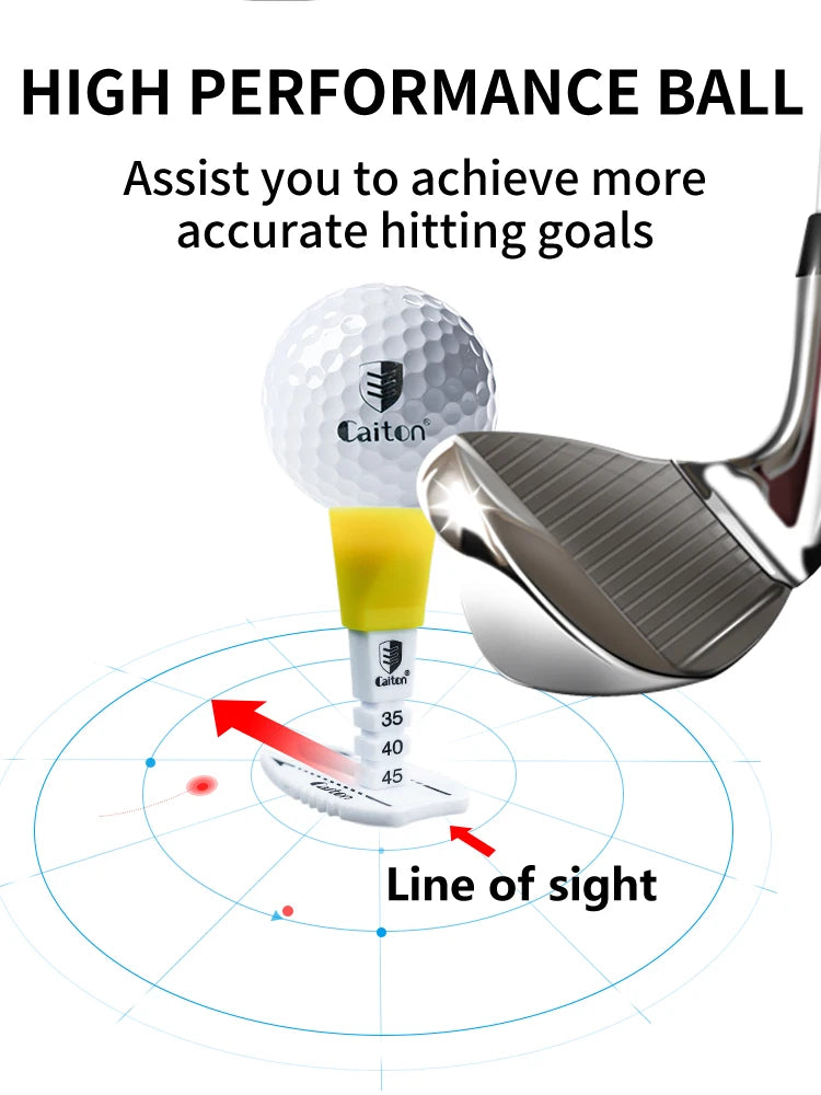 Caiton Cdjustable Golf Tee, Easy Tee, Excellent Durability And Multi-Function, Adjustable Height in 35-55mm/2.17inMulticolor Opt