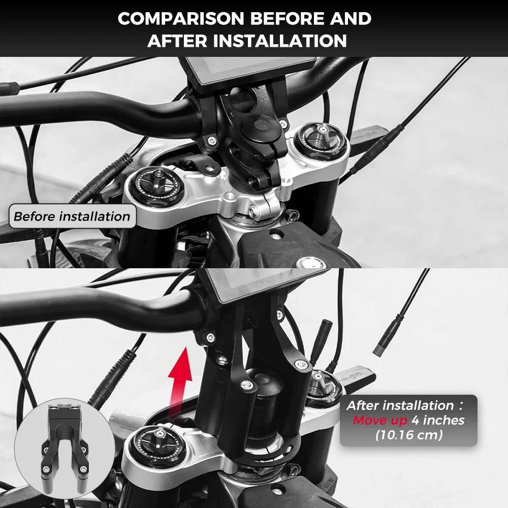For Surron X Direct Light Bee X Mount Double Shoulde Stem Riser Scooter Dirt Bike Off-Road For Segway CNC Motorcycle Accessories