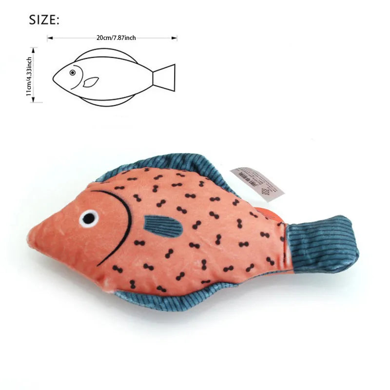 Cat Toy 3D Simulation Fish Catnip Toys Interactive Plush Kitten Cat Toy Pet Chew Bite Toys For Cats Pillowfish Pet Supplies