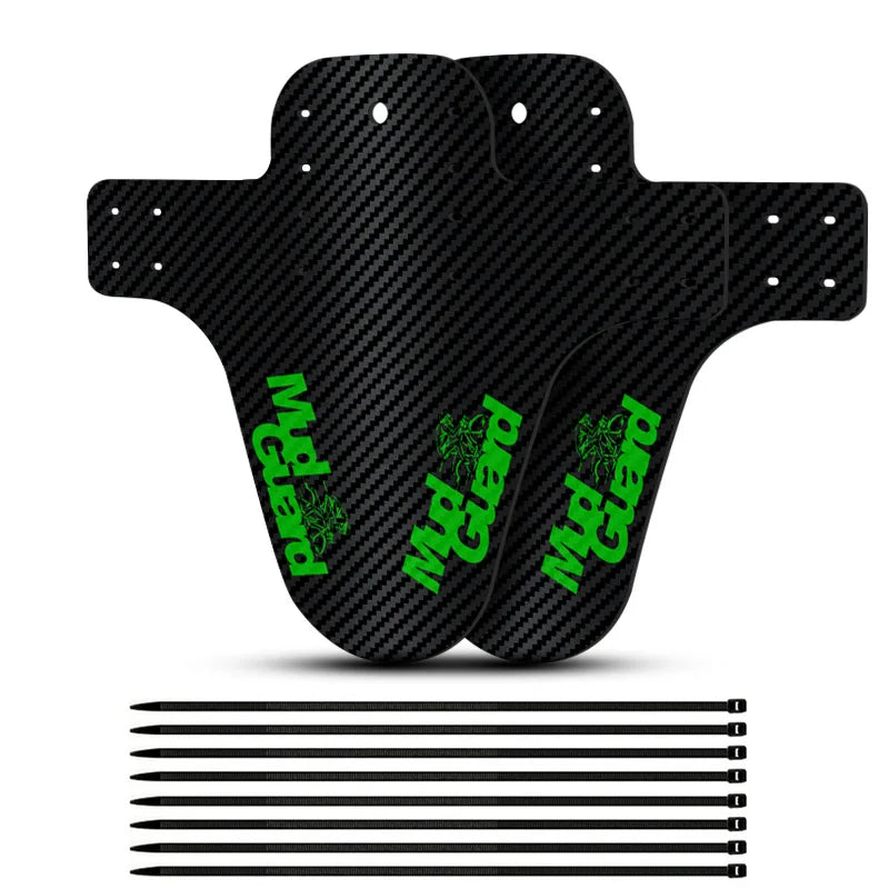 2Pcs Mountain Bike Mudguard 3D Carbon Fiber Twill MTB Fender Front/Rear Tire Wheel Universal Suitable For Disc Brake Bicycle