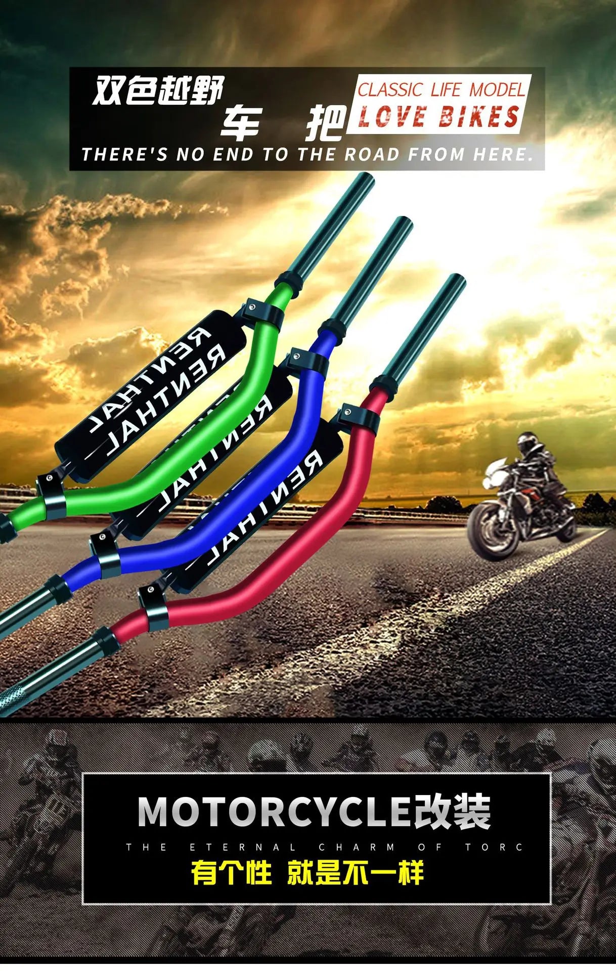 Motorcycle Surron Elfbar Handlebar CNC for RANTHAL Pitbike Grіpsi Most Bikes Classic Handle Bar Accessories