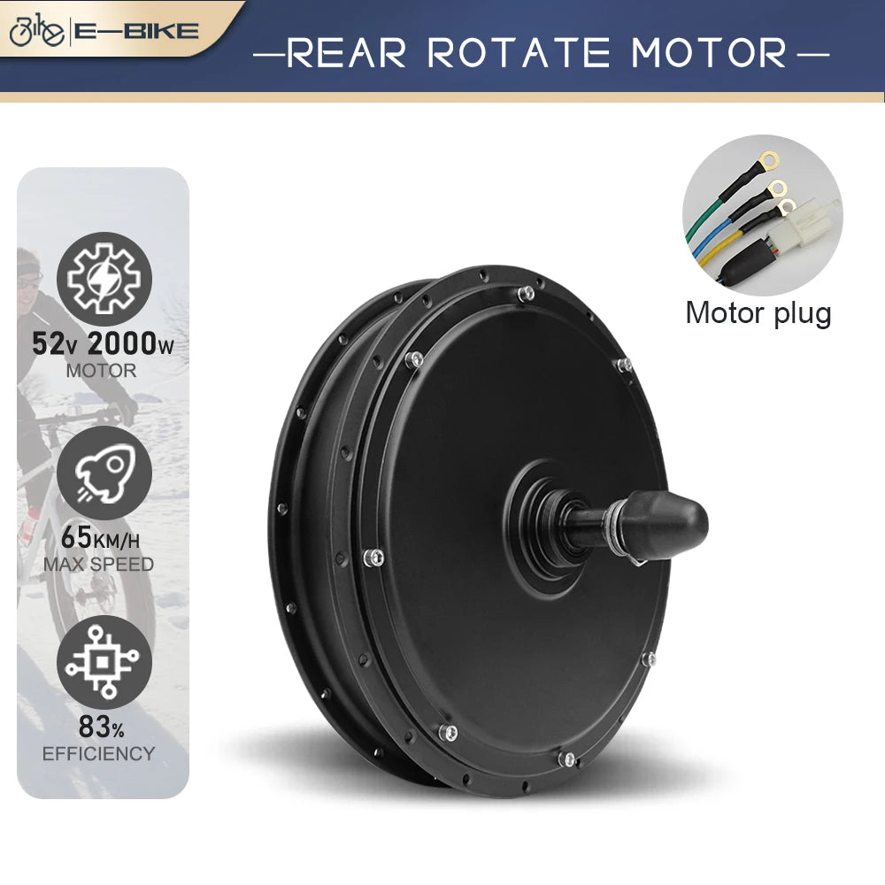 Electric Bike Motor 48V 2000W/1000W/1500W Brushless Non-gear Hub Motor for Ebike Conversion KIt and Scooter