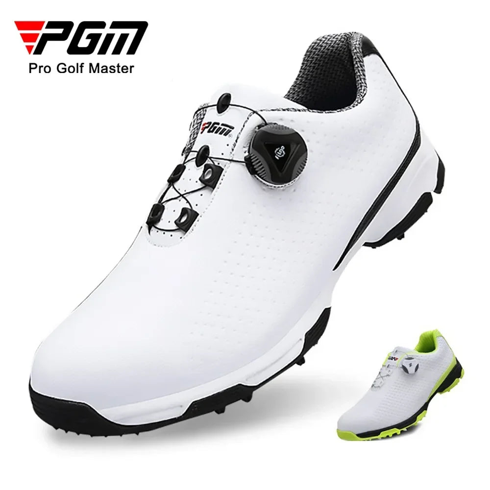 PGM Waterproof Men Golf Shoes Professional Lightweight Golfer Footwear Outdoor Golfing Sport Trainers Athletic Sneakers XZ095