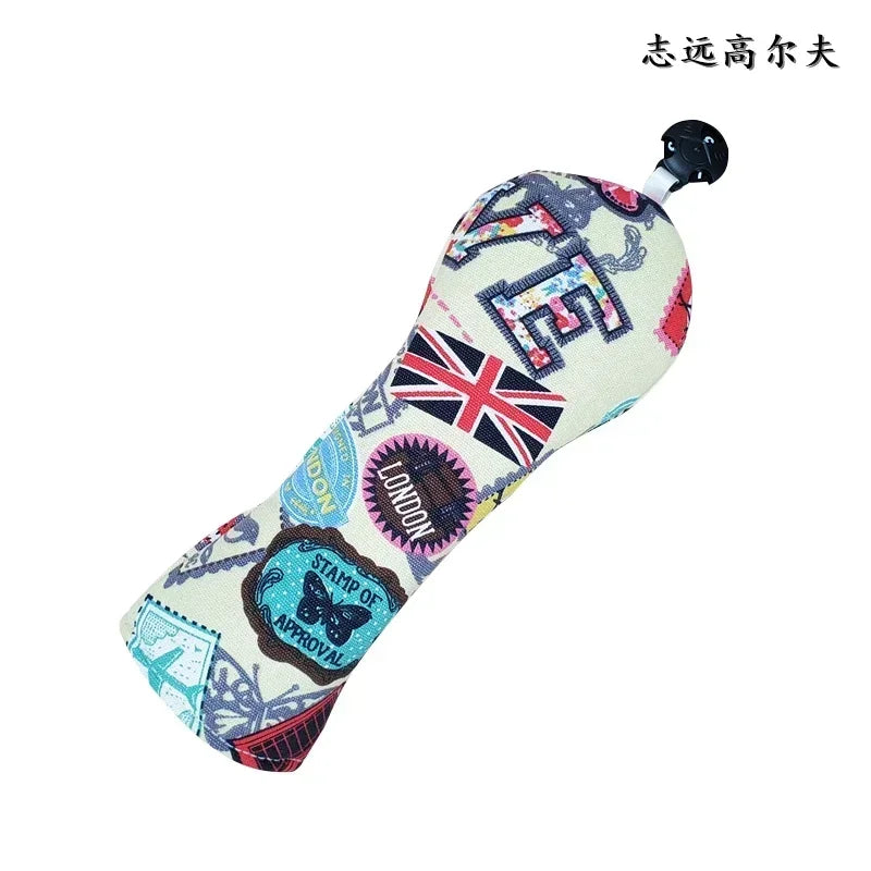 Color printed Universal Golf Club Driver fairway wood UT putter head cap Club protective cover tarp, free shipping