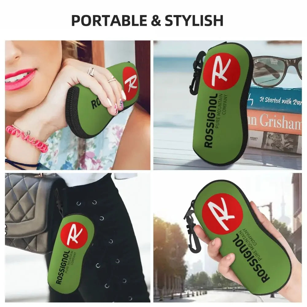 Rossignol Pure Mountain Products Shell Glasses Case Protective Sunglasses Box Women Men Soft Eyeglasses Bag Pouch
