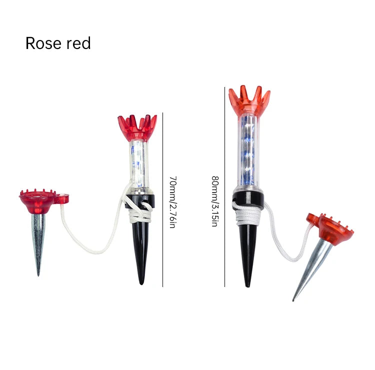 Caden Golf Detachable Metal Tee 2pcs2.76in and 3.15in, Red And Blue Two-color High-quality Magnetic Tee, Friction Small Golf Tee
