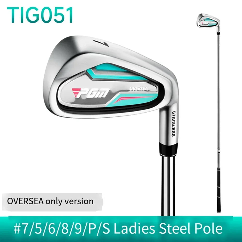 PGM Golf Clubs TIG051,Men Women Right Handed Training Clubs,#5/6/7/8/9/P/S IRON Stainless Steel Low Center of Gravity Pole