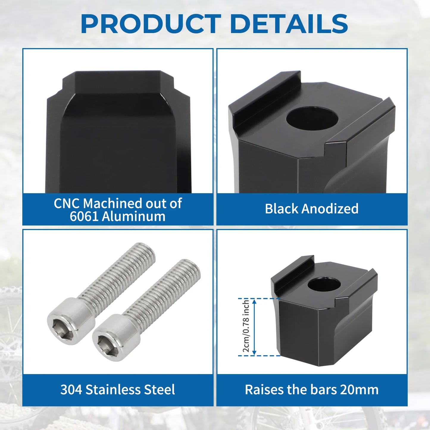 For SurRon Sur Ron Ultra Bee 2023 Risers 20/30 mm Handlebar Riser Motorcycle Accessories 6061 Aluminum Material