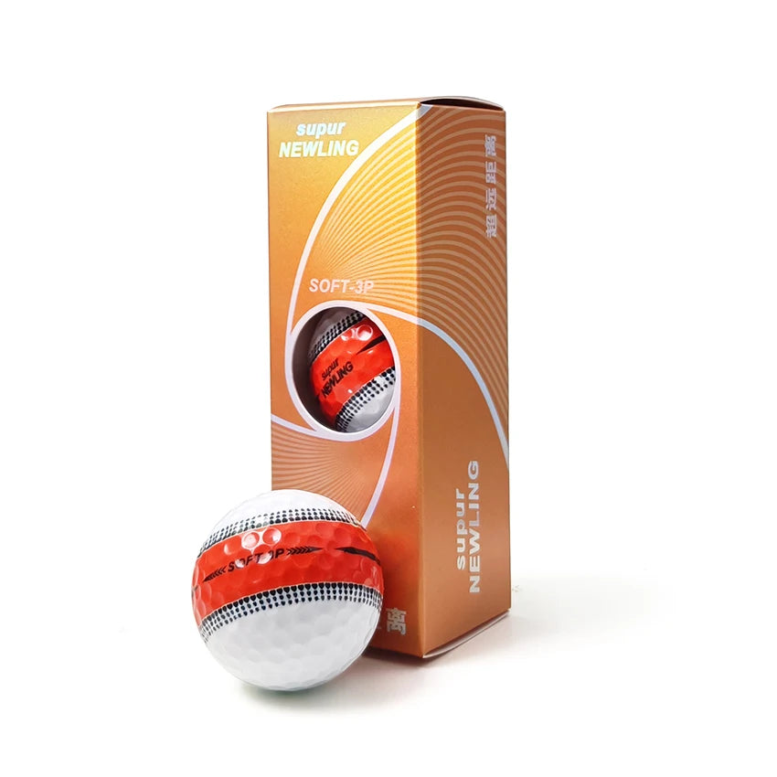 3pcs/box Supur NEWNING Golf Games Ball Three layer Ball for Professional Competition Game Gift for Golfers 4 Colors