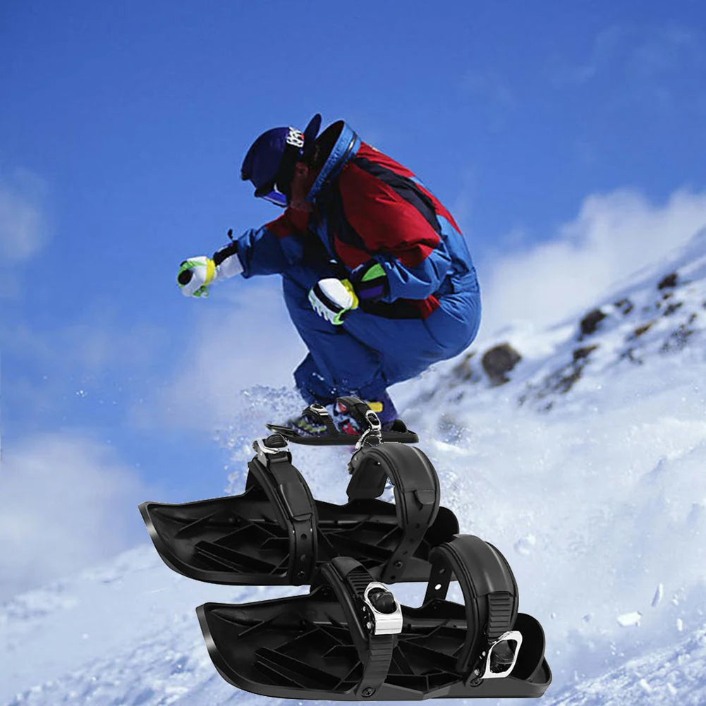 Mini Short Ski Skates Skis Boots High Quality Skating Ski Shoes Portable Short Shoe Snowblades for Winter Outdoor Sports