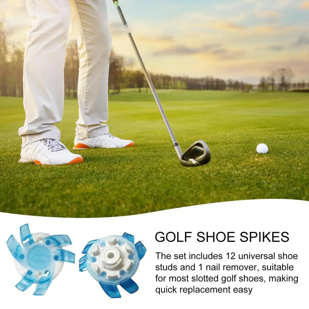 Golf Shoe Spikes Replacements Golf Cleat Shoe Spikes Anti Slip Footwears Portable Quick Twist Golf Spikes Convenient Golf Cleats