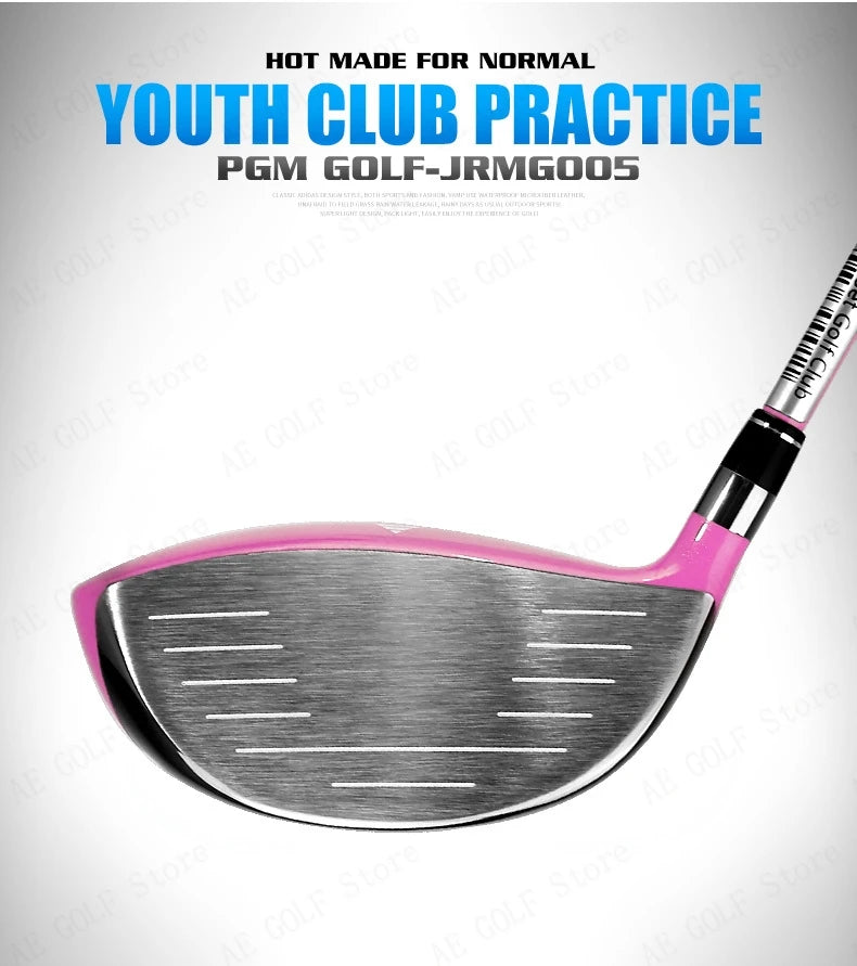 PGM child Golf Club Sets kids Learning Iron Carbon Putter Headcover Bracket Bag 120-165cm Height Boy Kids Junior Clubs JRTG005