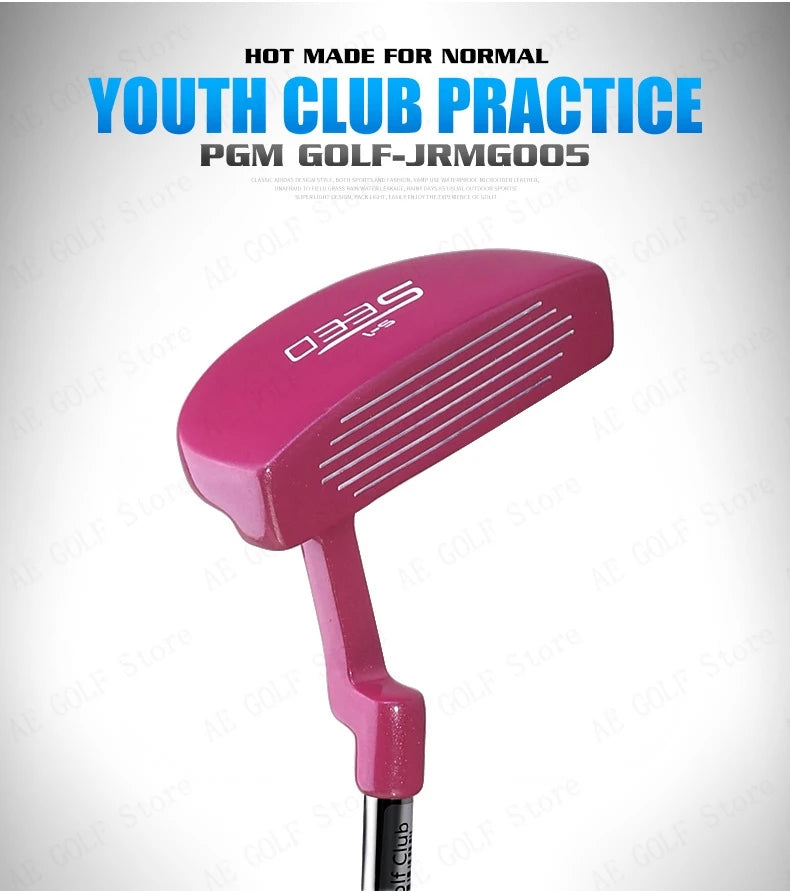 PGM child Golf Club Sets kids Learning Iron Carbon Putter Headcover Bracket Bag 120-165cm Height Boy Kids Junior Clubs JRTG005