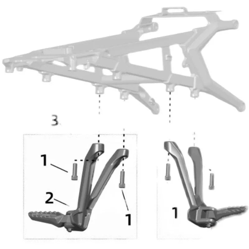Surron Ultra bee OEM Original Rear Foot Pegs for electric motorbikes Rear footrest passenger peg mount for ultra bee Fold pedal