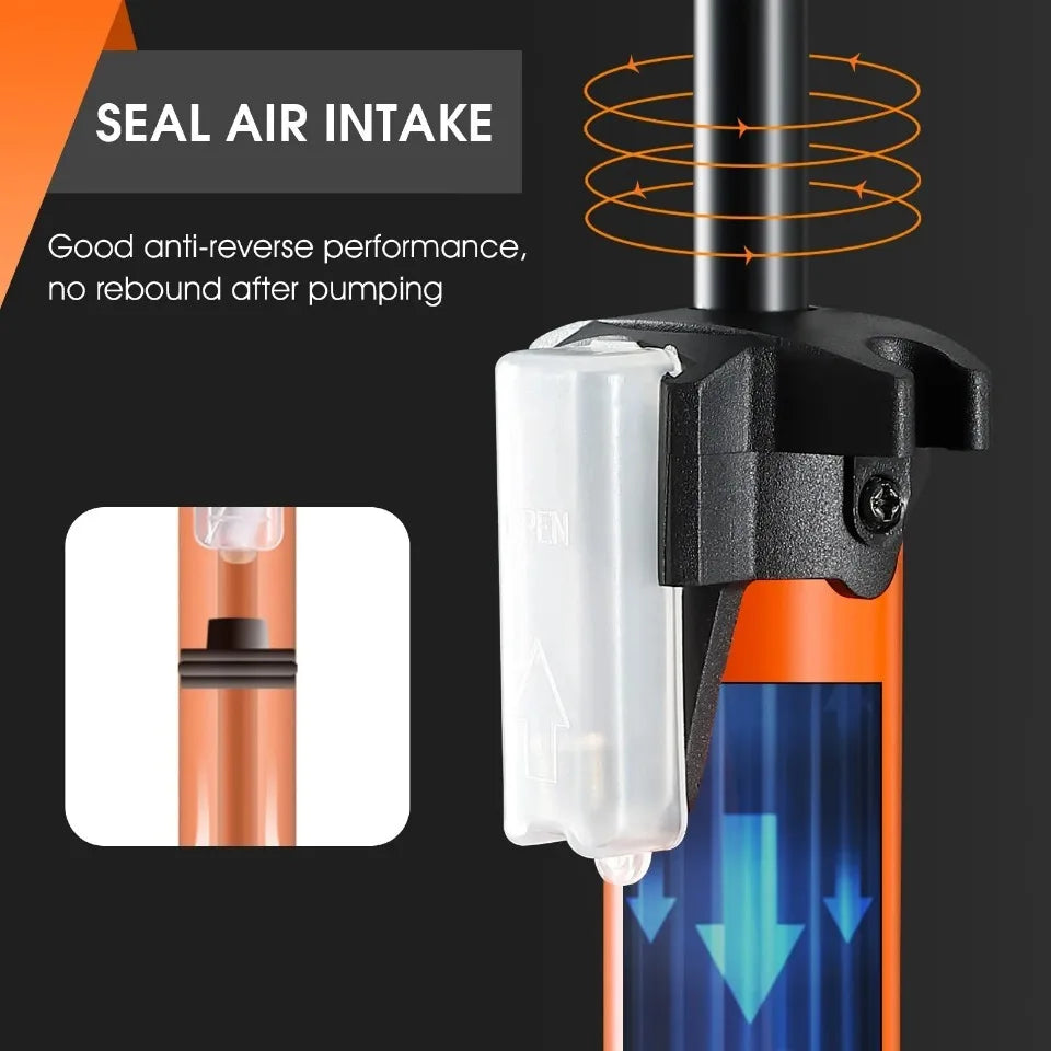 160PSI High Pressure Pump Schrader Presta MTB Bicycle Floor Pump Cycling Air Pump Tire Ball Motorcycle Car Inflator