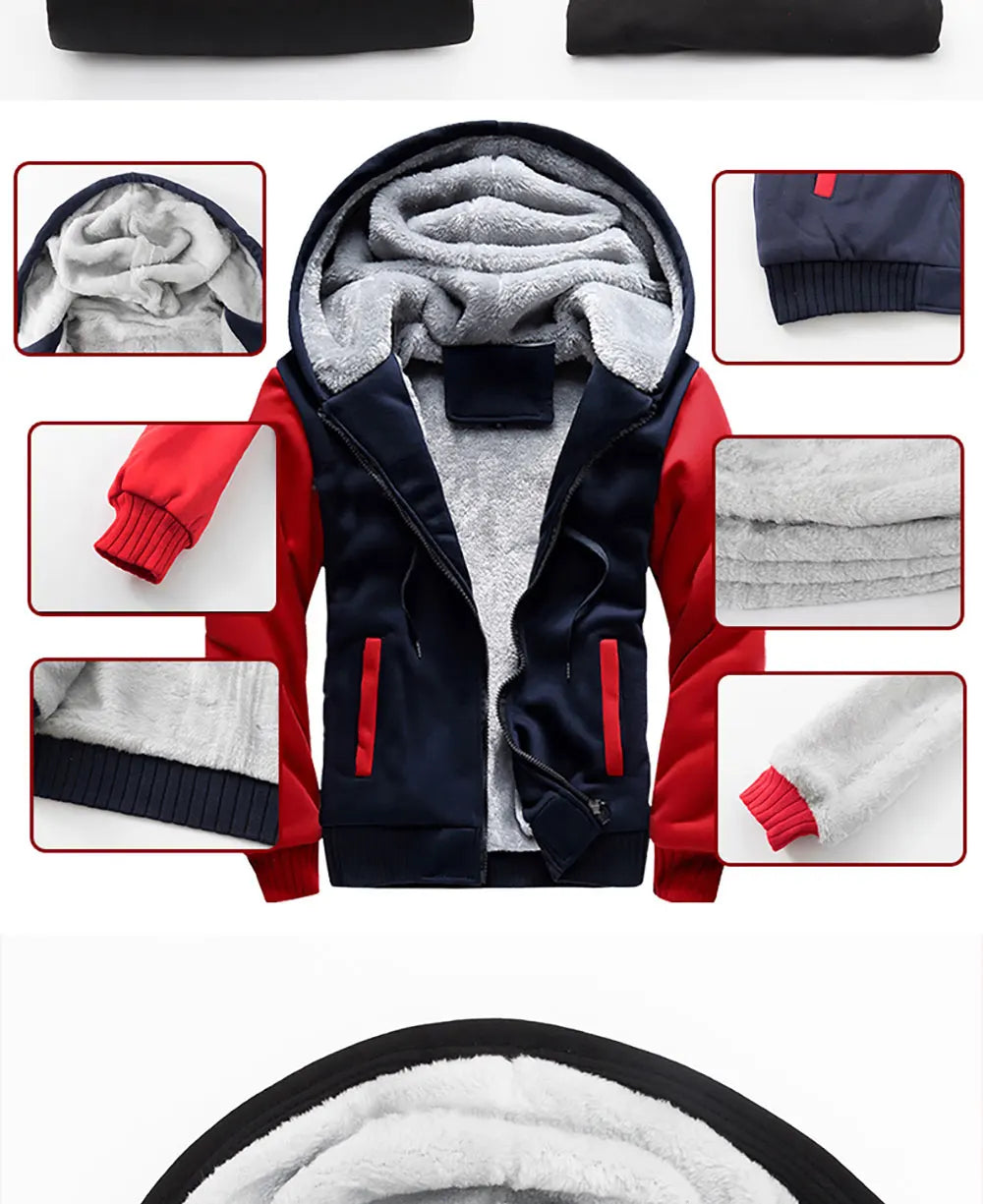 First Of All I Love Peanut Butter Men's Hoodies Thickened Zipper Fashion fur-liner Warm M-XXXXXL Hoody Winter Quality Clothes