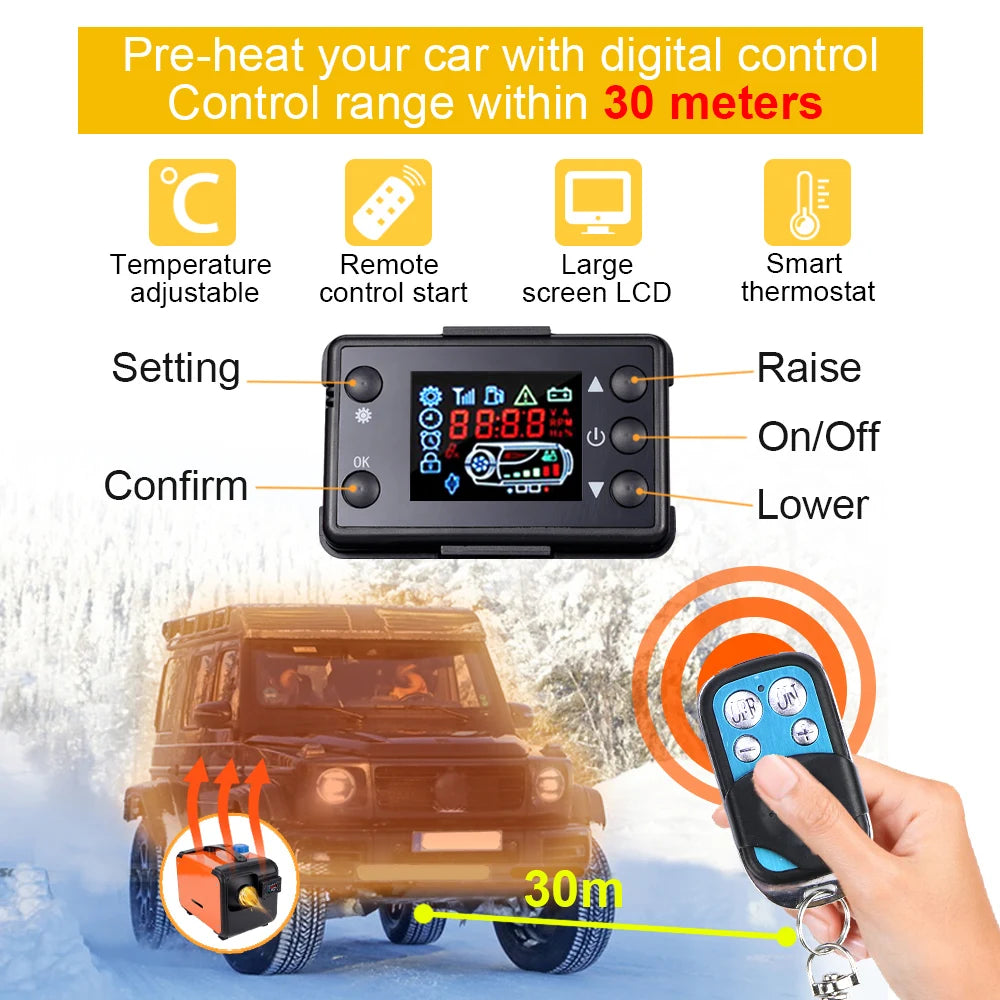5KW-8KW Car Heater 12V/ 24V/ 220V 3in 1 Car Air Diesel Heater For Bus Auto Boats Trucks RV Ships Air Diesel Parking Heater