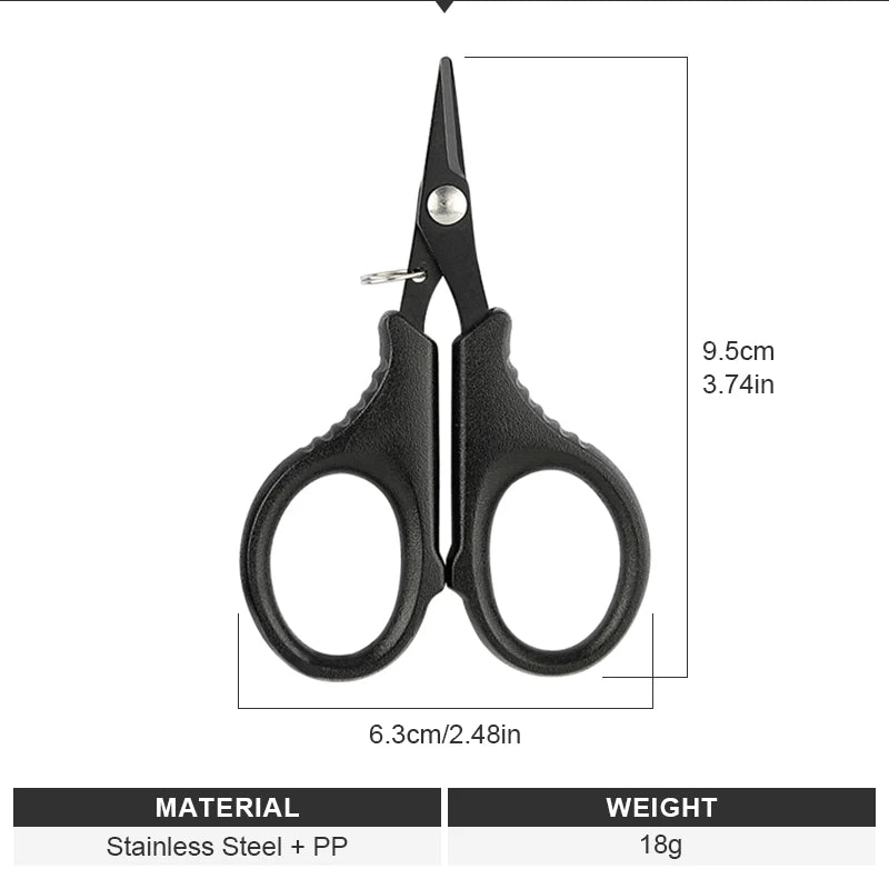 Shawto Titanium Coating Stainless Steel Fishing Scissor Plier Cut PE Braid Line Cutter Plies Carp Fishing Accessories Tools