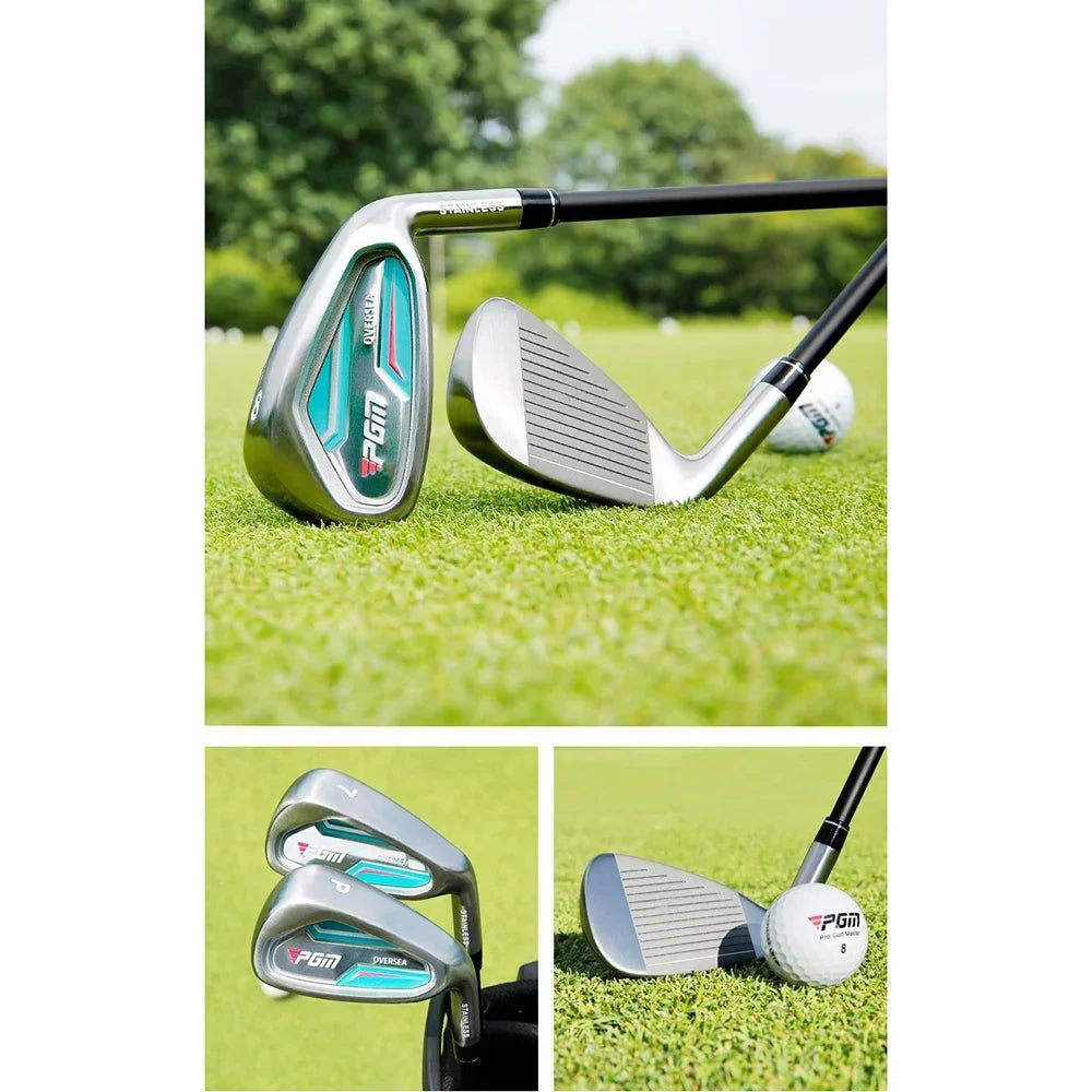 PGM Golf Clubs TIG051,Men Women Right Handed Training Clubs,#5/6/7/8/9/P/S IRON Stainless Steel Low Center of Gravity Pole