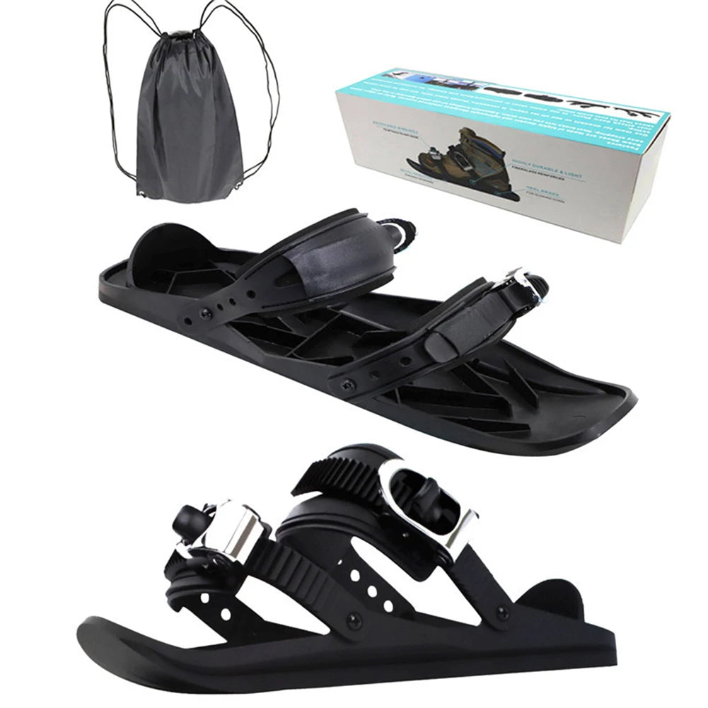 Mini Short Ski Skates Skis Boots High Quality Skating Ski Shoes Portable Short Shoe Snowblades for Winter Outdoor Sports