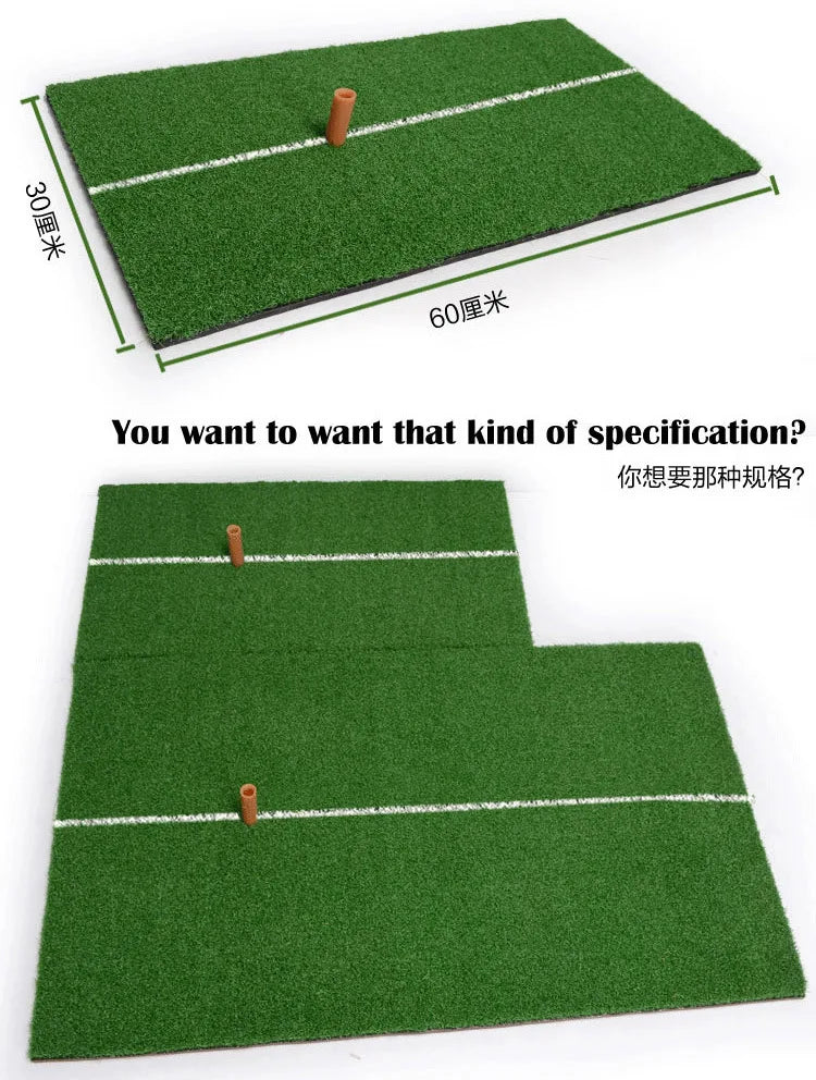 Golf Mat| Artificial Turf, Foam Bottom Golf Hitting Mat| Outdoor and Indoor Practice Golf Mat with Rubber Tee,30x60cm