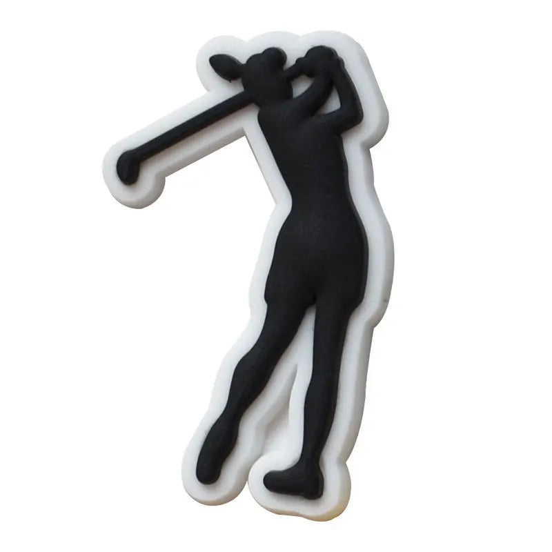 Shoe Charms for Crocs 1pcs PVC Golf Badge Women Sandals Buckle Kids Pins Men Decoration Jeans Shoes Accessories party