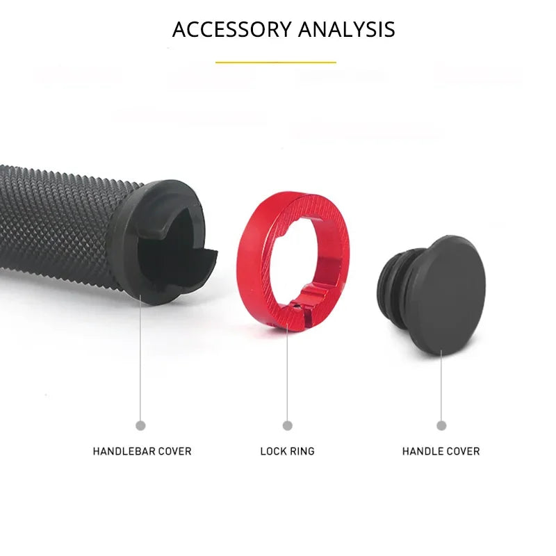 Bicycle Handle Bar Grips Road Mountain Bike Rubber Handlebar Grips MTB Alloy Bilateral Lock Non-slip Grips Cycling Accessories