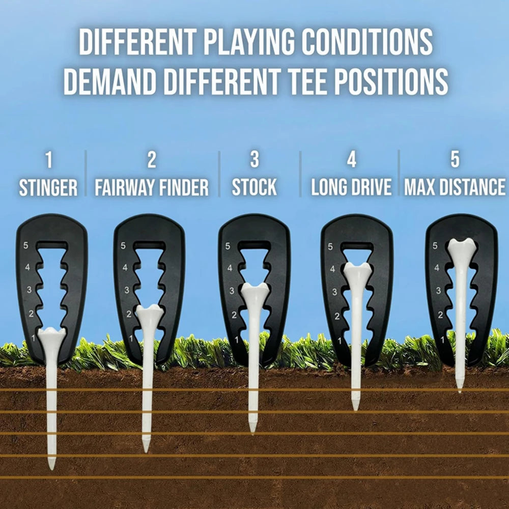 Adjustable Golf Tee Height Tool Precision Tee Height Setter for Consistent Swings, Durable Design, Easy-to-Use Golf Training Aid